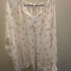 New With Tags C&C California Floral Blouse Size 2X